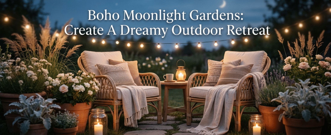 How To Create A Cozy Boho Moonlight Garden in Your Backyard